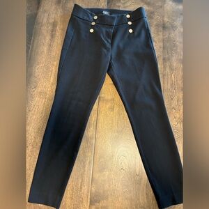 LOFT Marisa Skinny Pants Sailor Button Size 2P